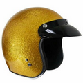Outlaw Retro Gold Mega Flake Open Face Helmet